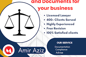 write legal agreements and documents for your business