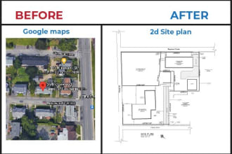 draw 2d site plan on autocad from google maps