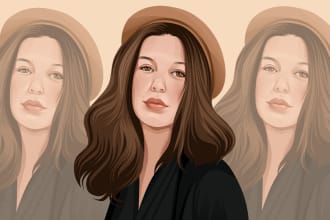 draw portrait vector from your photo less than 24 hours