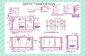 provide you septic tank 2d design