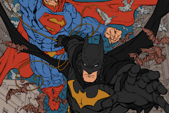 make pixel perfect color flats comics for 25 dollars per page