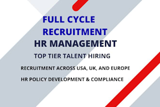 recruit top tier talent and manage your HR operations