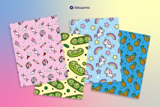 design the cutest hand drawing pattern for your business
