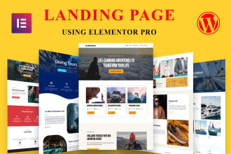 design responsive wordpress landing page or elementor landing page