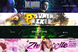 design perfect youtube, twitch, facebook banner art