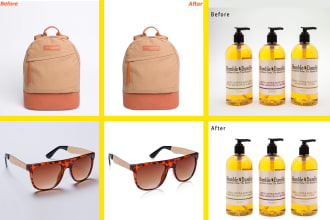 product photo editing and retouching with cleanup