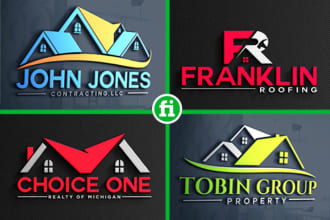 design real estate, construction, property company logo