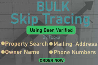 do bulk skip tracing for real state business