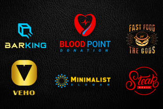 do 3 trendy logo concept designs in 12 hours