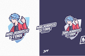 design anime cartoon logo for twitch ,youtube, esport