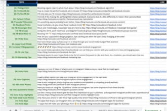 create social media content calendars for you
