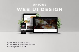 design PSD web template or landing page