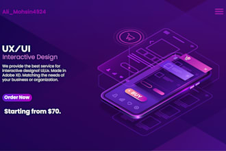 create interactive UI UX design for mobile and websites