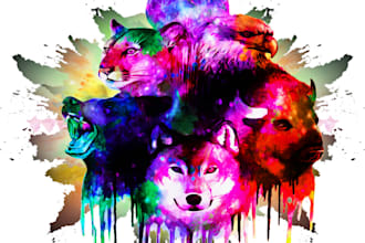 do amazing custom  watercolor trendy t shirt design just for you