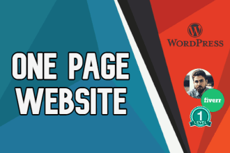 build an attractive single or one page wordpress website