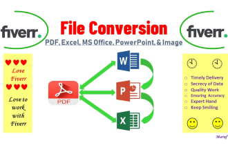 convert PDF to excel, word instantly