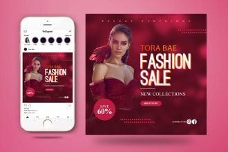 design a beautiful online fashion flyer or poster