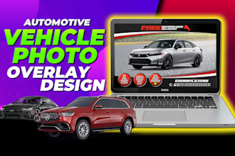 design custom car dealership vehicle photo overlays