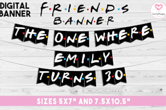 design a banner with the theme of friends
