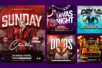 create a stunning dj, party, birthday and club flyers