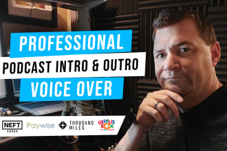 produce your podcast intro and outro with voice over and music