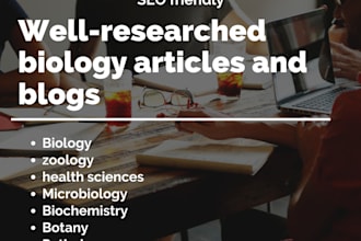 write biology and microbiology blogs and articles