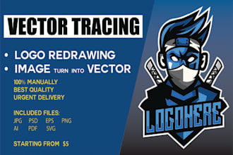 redo,duplicate,clone,rebuild logo or image to vector
