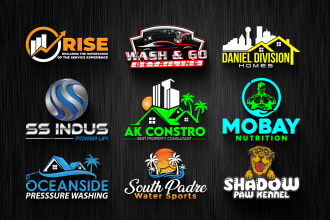 do clean, professional and modern business logo design