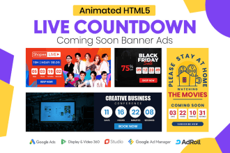 create animated HTML5 countdown banner ads for your event or launch