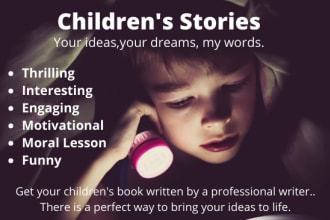 ghostwrite childrens story, poem, and ebook