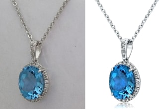 do jewelry retouch with glossy polished finish