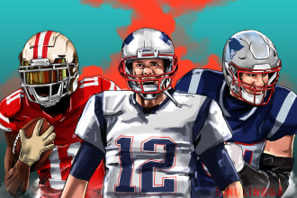 draw sport illustrations or anything in my style