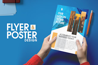 design business flyer, poster, price list, one pager, media kit
