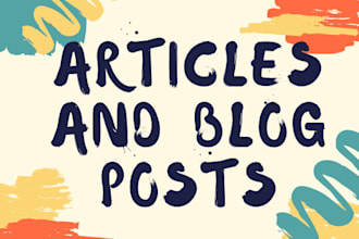 write articles or blog posts