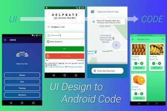 convert UI  UX or figma design into mobile app android and ios