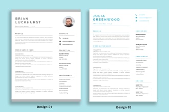design resume, CV, documents in google docs, word, canva