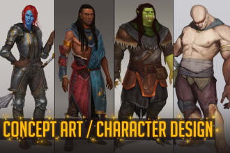 draw character design, concept art, portrait