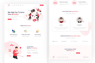 Top 5!  create a unique ui ux design website and landing page