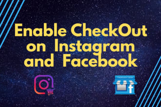 setup checkout on instagram shopping and facebook shop