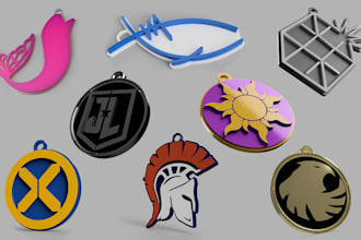 make a 3d model of a custom keychain for 3d printing