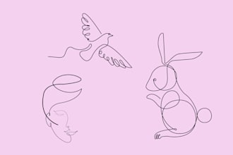 draw a single line art in 1 day