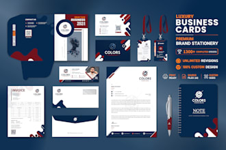 design luxury business cards and premium brand stationery