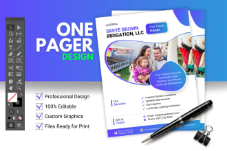 design professional one pager for business success