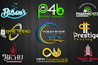 do modern 3d business logo creation for your brand or company