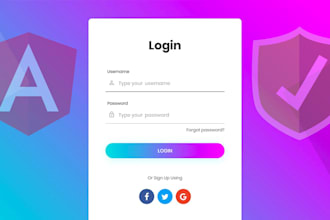 develop web using angular and angular material