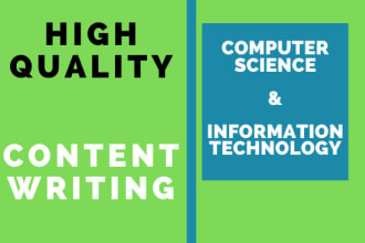 write articles on information technology and computer science