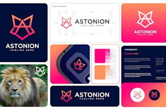 design startup corporate logo identity with a branding guide