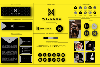 design branding kits and logo for fitness, activewear, sportswear brands