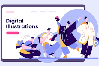 create modern web and app illustrations for your business