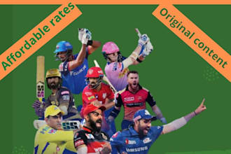 write the  best professional article on  cricket and football